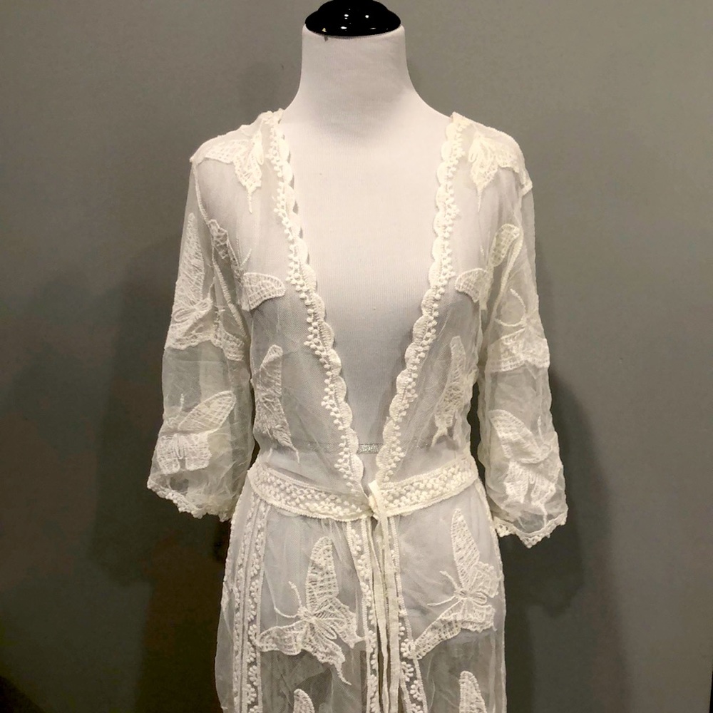 White lace cardigan